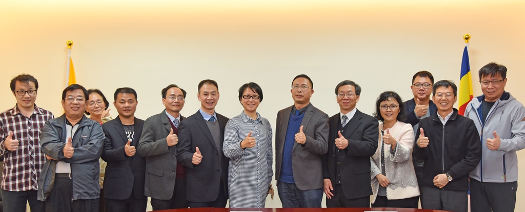 姊妹校大陸福建武夷學院師長蒞校參訪，本校與會師長貴賓合影